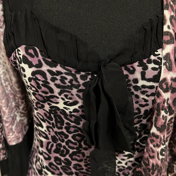Vintage Bebe leopard print embellished twin set - Picture 3 of 8